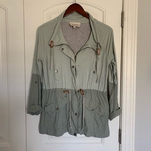 From Nordstrom Blu Pepper Linen Color Block Jacket